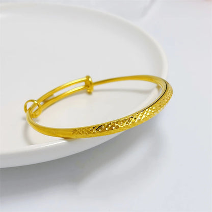 Women's Hand Bracelet Stainless Steel Gold Color Cuff Bangles Adjustable Wristband Trendy Jewelry Accessories