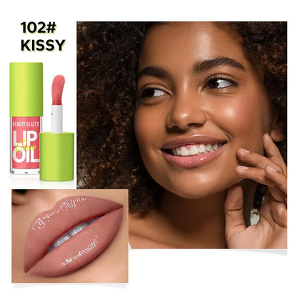 Hydrating Moisturizing Lip Oil Transparent Mirror Gloss Lip Plumper 24 Hours Natural Nourishing Non Drying Lipstick