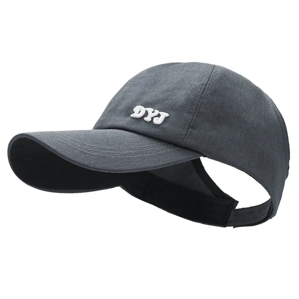 Summer Sun Protection Baseball Cap Women Fashion Wide Brim Sun Hat Empty Top Adjustable Sunscreen Hat Outdoor Travel Cap Running