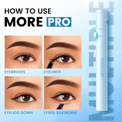 FOCALLURE Waterproof Eyebrow Cream Eyeliner Pencil 2 In 1 Long-lasting Soft Smooth Eyebrow Enhancer Gel Makeup Cosmetics