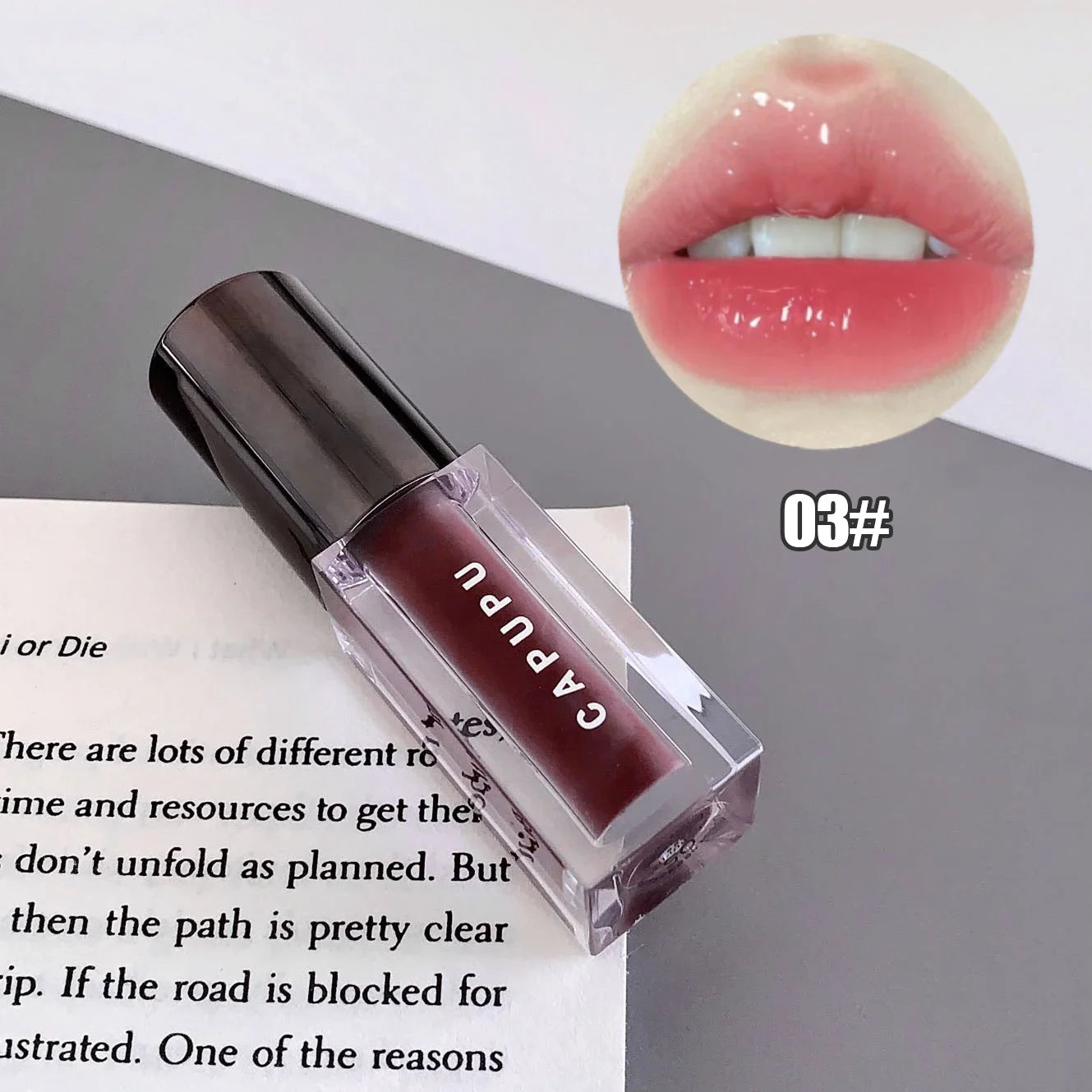 Juice Red Mirror Lip Gloss Clear Moisturizing Hydrating Water Light Glass Jelly Lip Glaze Oil Lipstick Lip Tint Korean Cosmetics