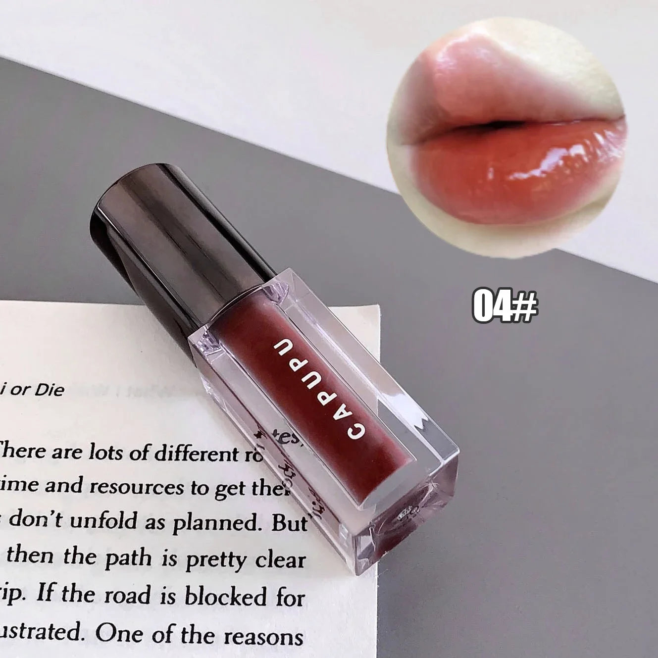 Juice Red Mirror Lip Gloss Clear Moisturizing Hydrating Water Light Glass Jelly Lip Glaze Oil Lipstick Lip Tint Korean Cosmetics