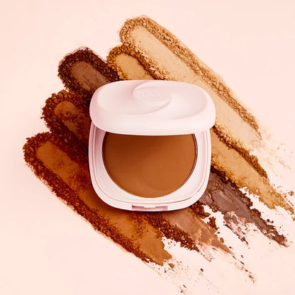 Pudaier Face Powder for Dark Skin Pressed Oil Control Natural Foundation Makeup Setting Powder Smooth Finish Concealer