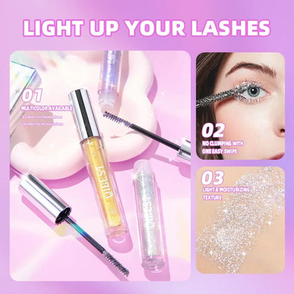 Sliver Gold Purple Diamond Glitter Mascara Quick Dry Long Lasting Waterproof Curling Thick Shiny Eyelash Sexy Mascara Makeup