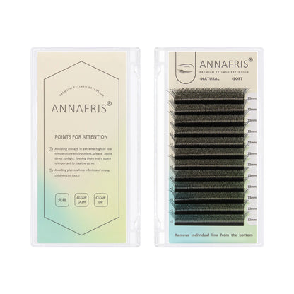 ANNAFRIS 4D 5D-W Shaped Eyelash Extension Premade Volume Fans Lashes 12line/Tray Natural Soft False Lashes