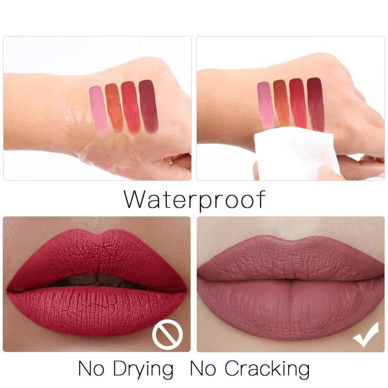 Colorful Matte Sexy Liquid Lipstick Long Lasting Waterproof Lip Cosmetic Keep 24 Hours Lip Makeup Velvet Lip Gloss for Women