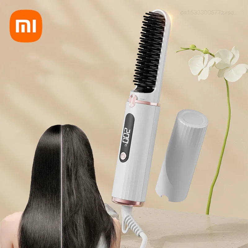 Xiaomi Straight Hair Comb Negative Ion Straightening Without Damaging Hair Temperature Display Anti Scalding Portable Hair Tools