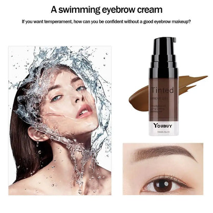 Natural 4 Colors Liquid Dyeing Eyebrow Cream Set Waterproof Durable Brown Tint Eyebrow Henna Mascara Eyebrows Paint Makeup