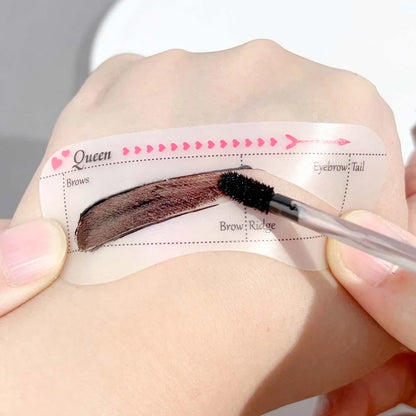Peel Off Dye Eyebrow Gel Set Semi-Permanent Lasting Eyebrow Tattoo Tint Waterproof Tearing Off Brow Cream with Brow Cards Brush