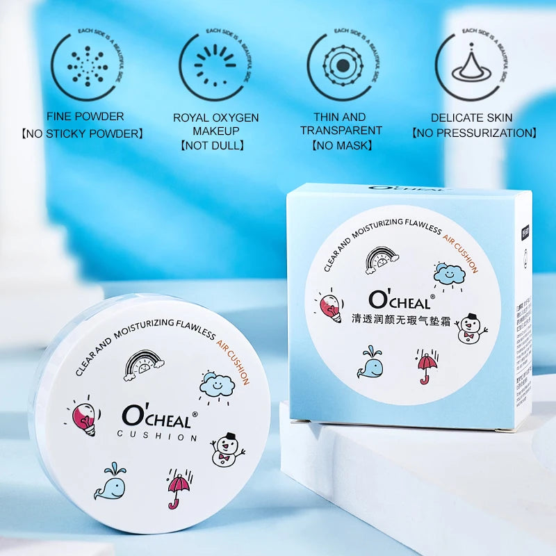 OCHEAL Whitening CC Air Cushion BB Cream Liquid Foundation Cream for Makeup Concealer Cushion for Face Make Up Cushion Compact