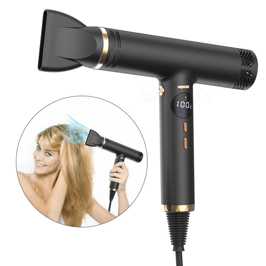 UKLISS Ionic Hair Dryer High Speed Blow Drier 1600W 110000rpm Hairdryer Negative Ion Hair Care Styler Professional Low Noise Blow Dryer