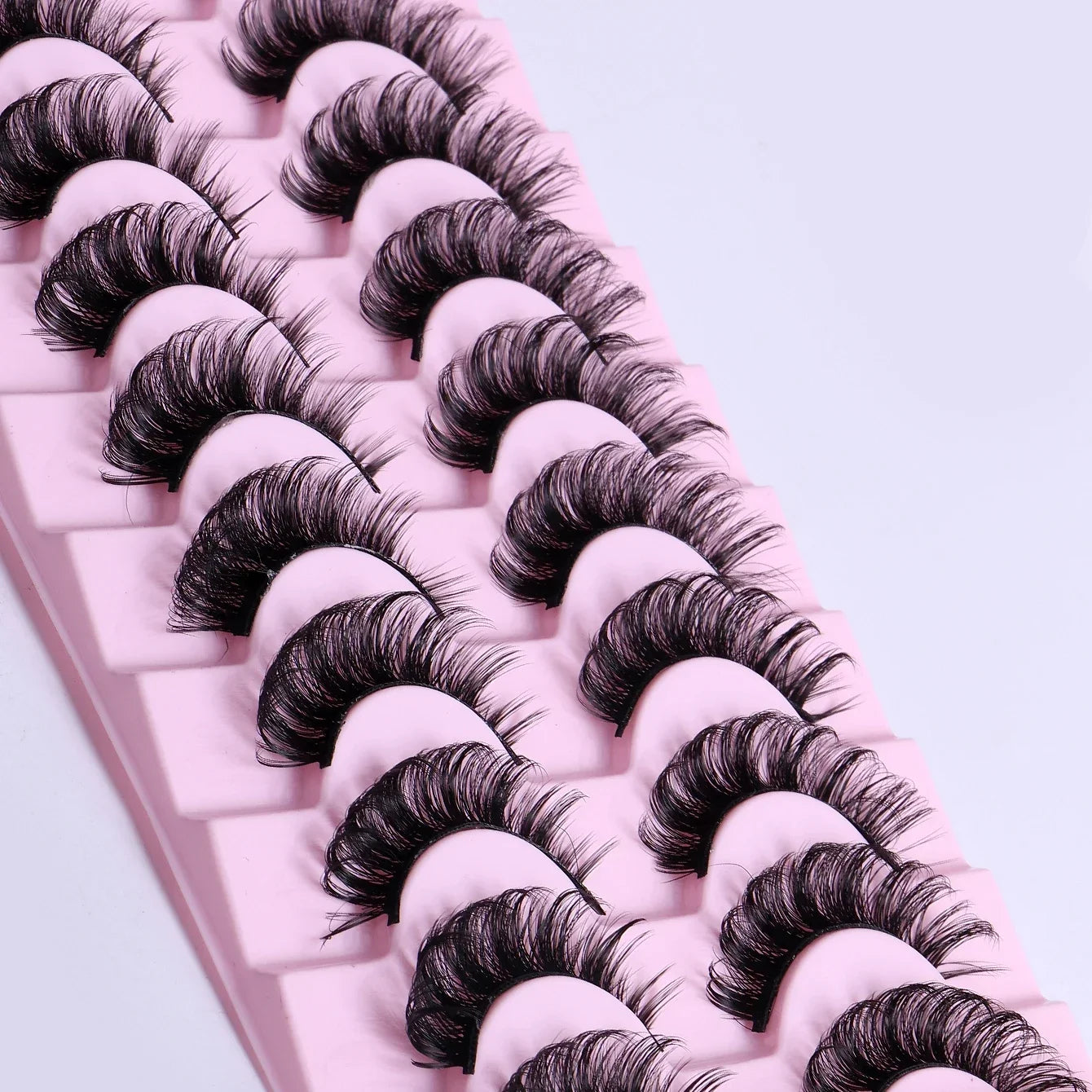 10 Pairs Strip False Eyelashes Dramatic Fluffy False Eyelashes D Curling Natural 3D Three-dimensional Lashes