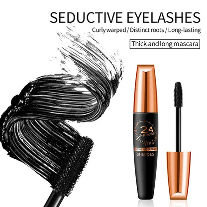 eelhoe 5D Waterproof Mascara Lengthening Eyelashes Women's Make-up Waterproof Mascara Black Silk Fibre Mascara New