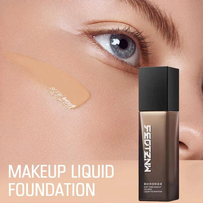 Liquid Foundation Waterproof Makeup Natural White Long wear Hydrating Face Concealer Care Full Coverage Liquid Foundation 30g