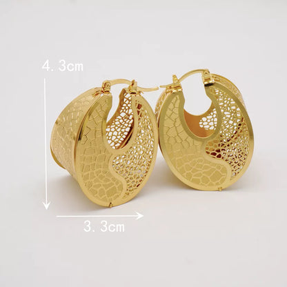 Fashion Dubai Jewelry Sets Gold Color Pendant Copper Classic Earrings Necklace For Women Daily Wear Party Anniversary Gifts