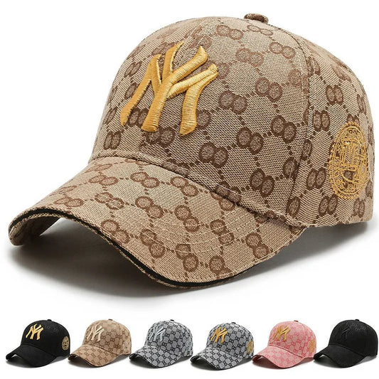 Letter Embroidery Baseball Cap Fashion Men's and Women's Travel Curved Brim Duck Tongue Outdoor Leisure Sunshade Hat Ball Caps