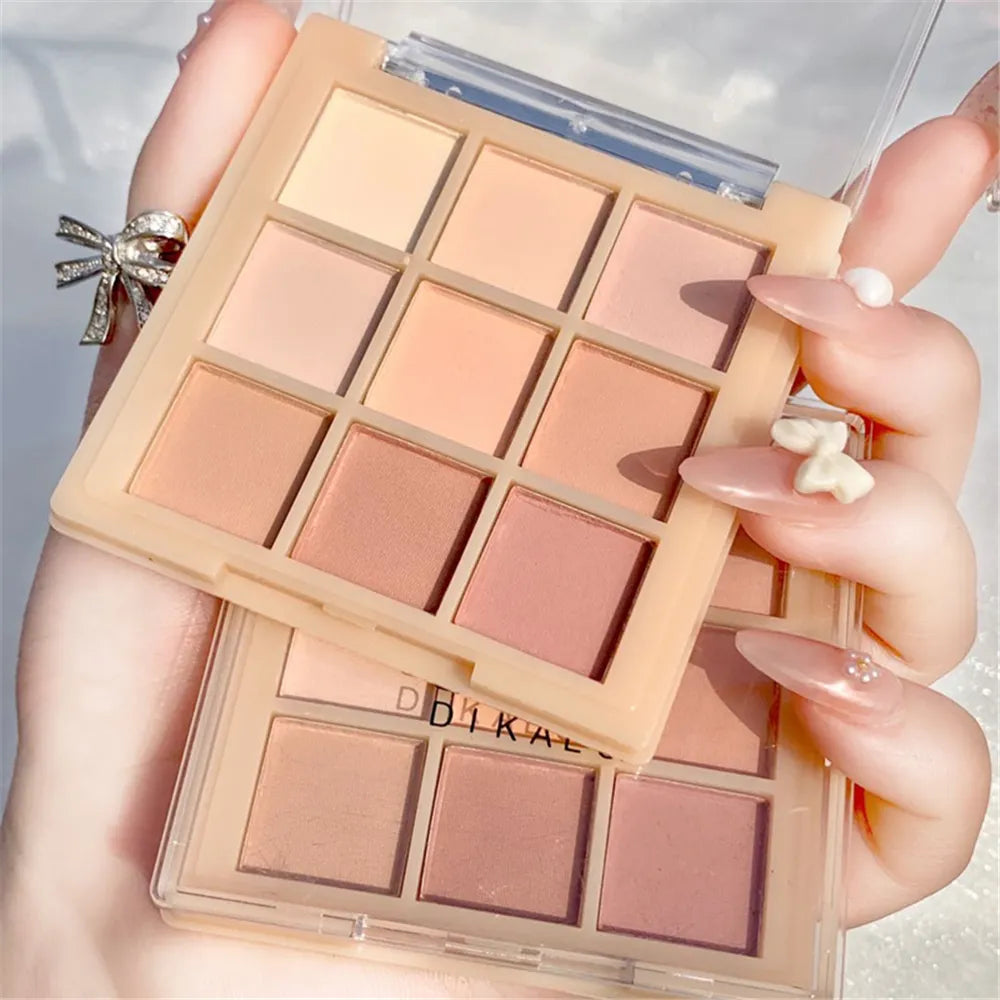 DIKALU All Matte Eyeshadow Palette Eyeshadow Primer Waterproof Glitter Nude Eye Pigment Matte Shimmer Shine Eye shadow Powder