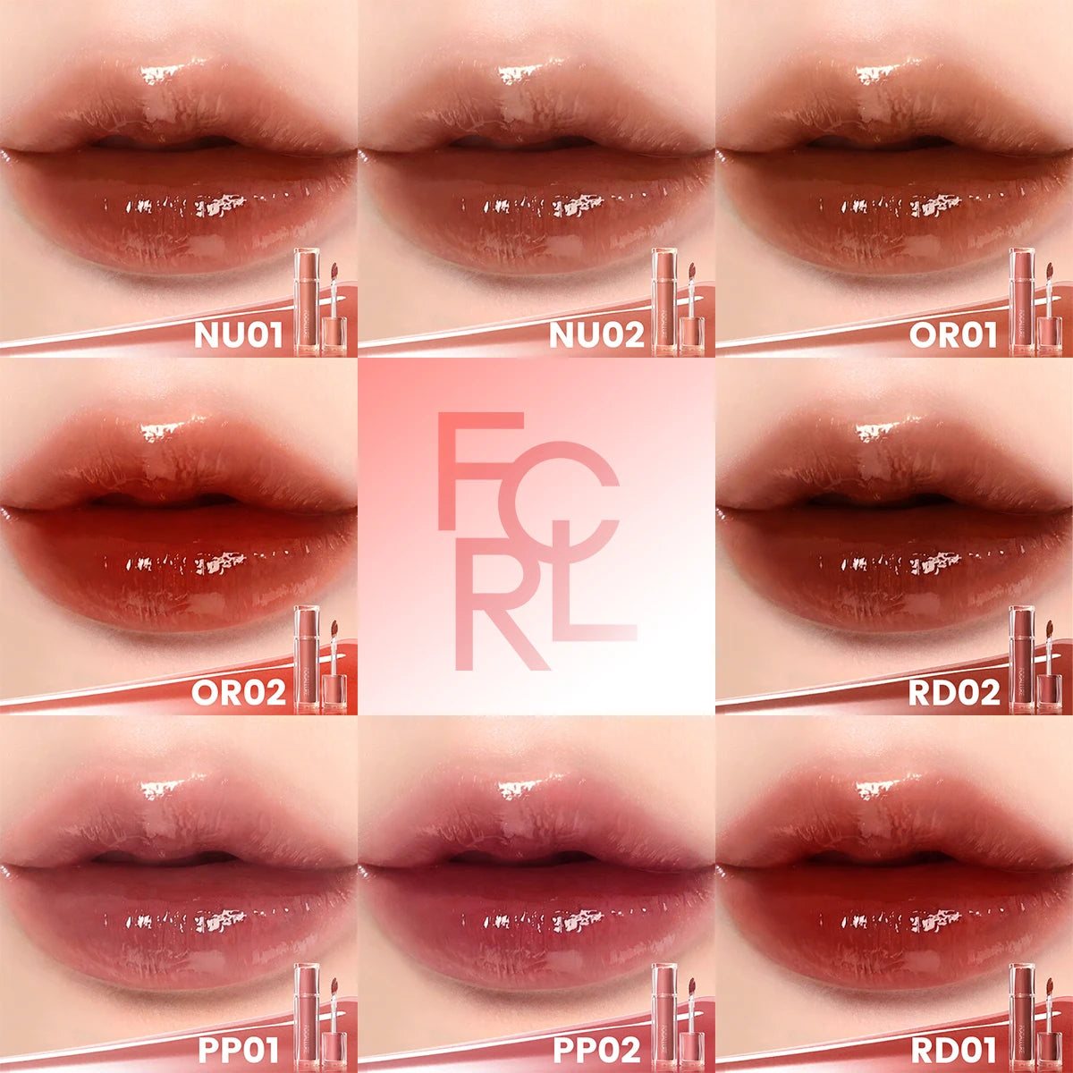 FOCALLURE  Jelly Mirror Liquid Lipstick Non-stick Cup Moisturizing Lip Gloss Long Lasting  Water Glossy Lip Tint Makeup