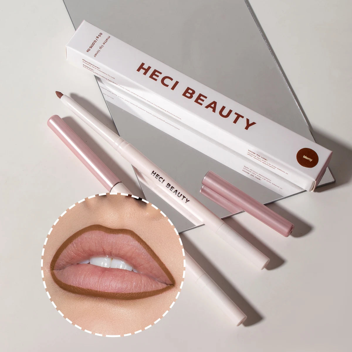 Lip Liner With Brush Misty Rose Creamy Matte Lip Makeup High Pigment Not Easy To Fade 3 In 1 Silky Smooth Y2k Lip Liner Pencil