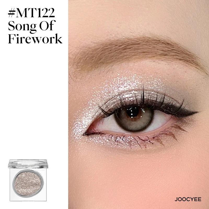 JOOCYEE Eyeshadow Single Long-lasting Natural Easy to blend High-pigmented Diamond shimmering Eyeshadow Black Blue