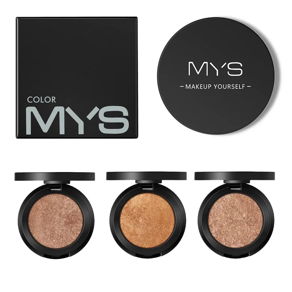 MYS Brand Face Makeup Powder Waterproof Minerals Shimmer Brightener Contour Bronzer Highlighter Makeup Palettes