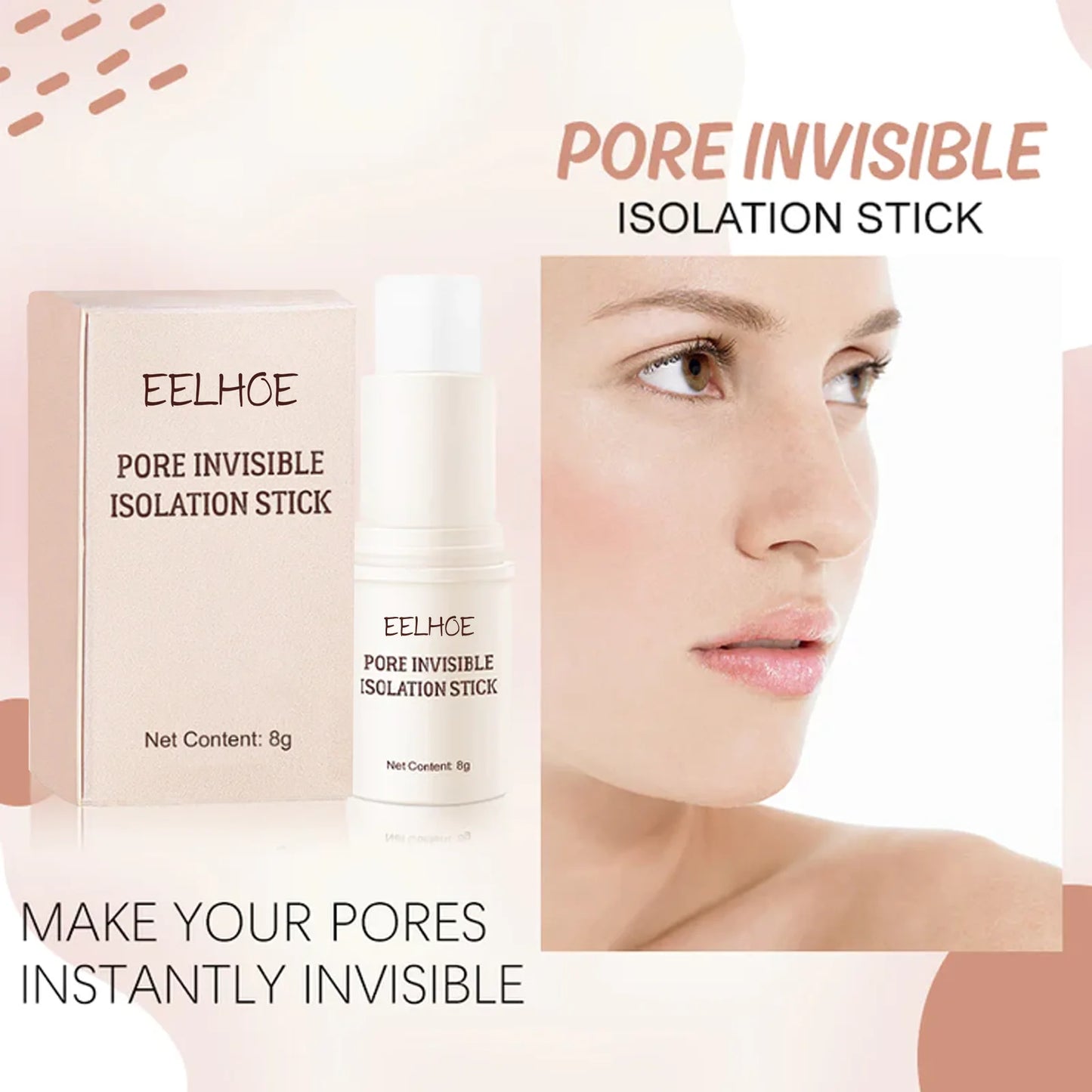 Invisible Pore Stick  Skin Tone Even Moisturizing Face Base Makeup Oil-control Smooth Waterproof Matte Invisible Pore Concealer