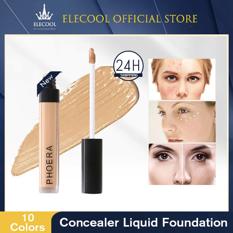 PHOERA Concealer Liquid Foundation Moisturizing Long Lasting Modify Face Contouring Stick Professional Cosmetics