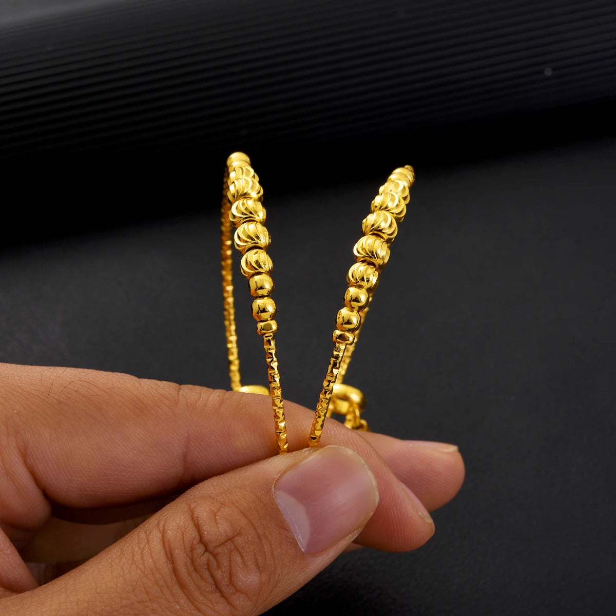 24K gold plated Classic Bangles Fashion Bangles For Women Bride Wedding Bracelet Jewelry