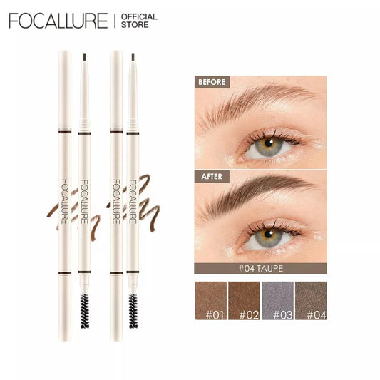 FOCALLURE 4 Colors Ultra Fine Eyebrow Pencil Waterproof Long-lasting Precise Eyebrow Enhancers Eye Brow Pen Makeup Cosmetics