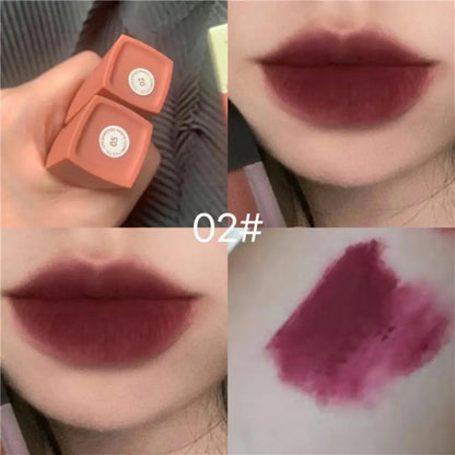 6 Colors Matte Velvet Lip Mud Long-lasting Waterproof Non-stick Cup Lip Gloss Silky Smooth Soft Mist Lipstick Makeup Cosmetics