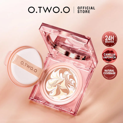 O.TWO.O Triple Cushion Compact Face Concealer Whitening BB & CC Cream Natural Oil-control Waterproof High Coverage Makeup Base