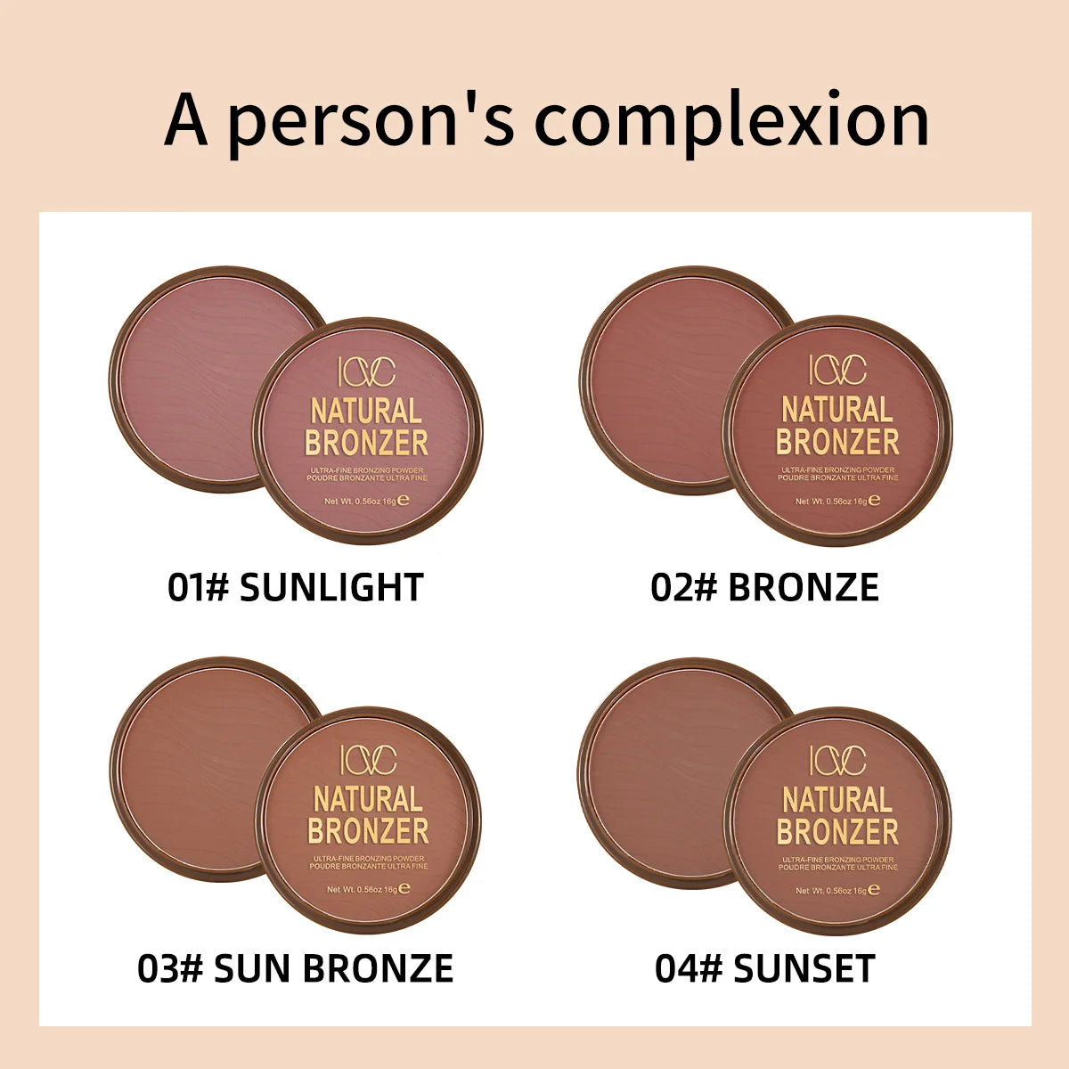 Matte Contouring Palette Multi-Action Long Lasting Natural Stereoscopic 3D Face Shading Powder Contour Eyeshadow Make-up Powder