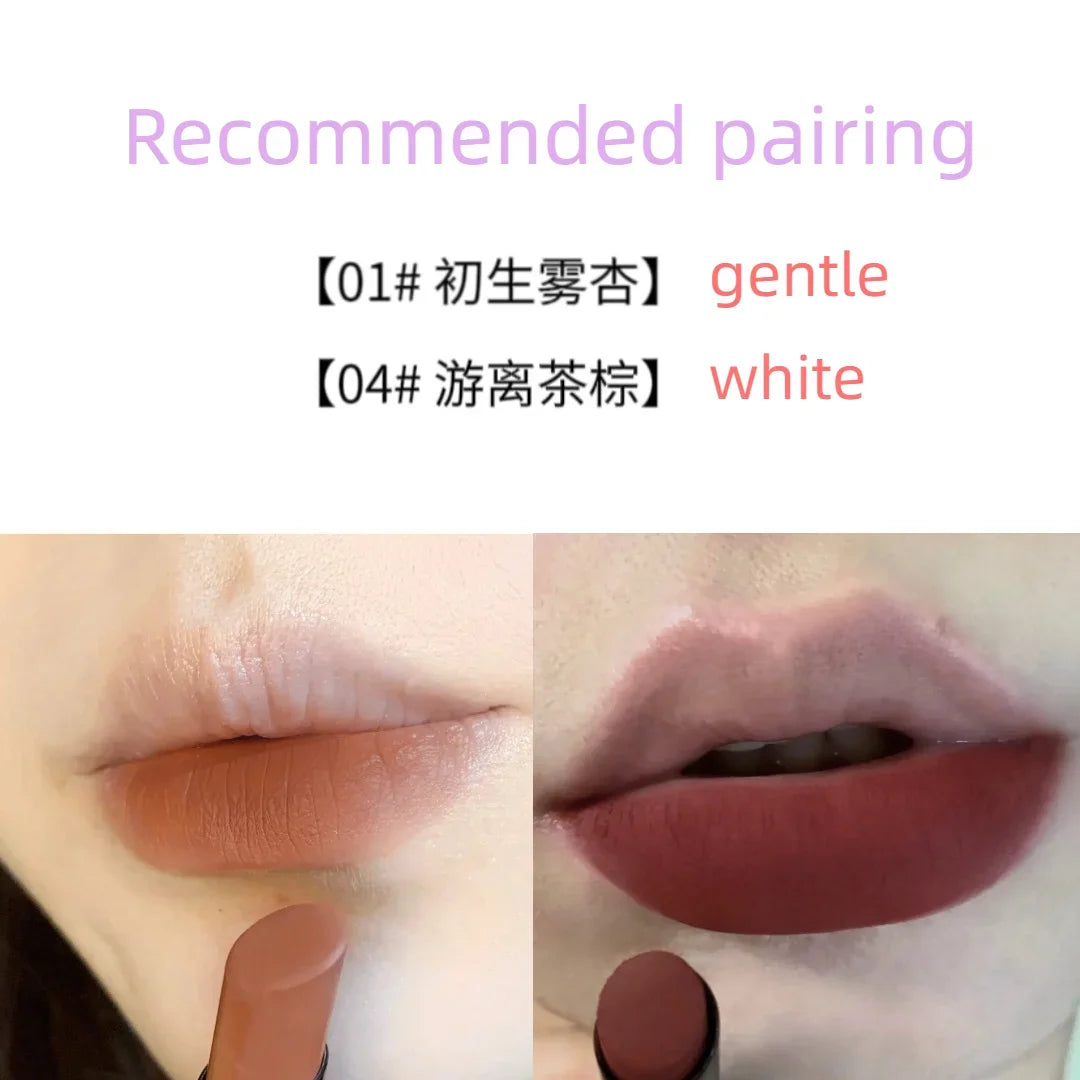 SUSU SKY Matte Lipstick Small Red Tube Matte Genuine Thin Tube Nonstick Cup Lip Glaze Slightly Tipsy Rose Wholesale Makeup