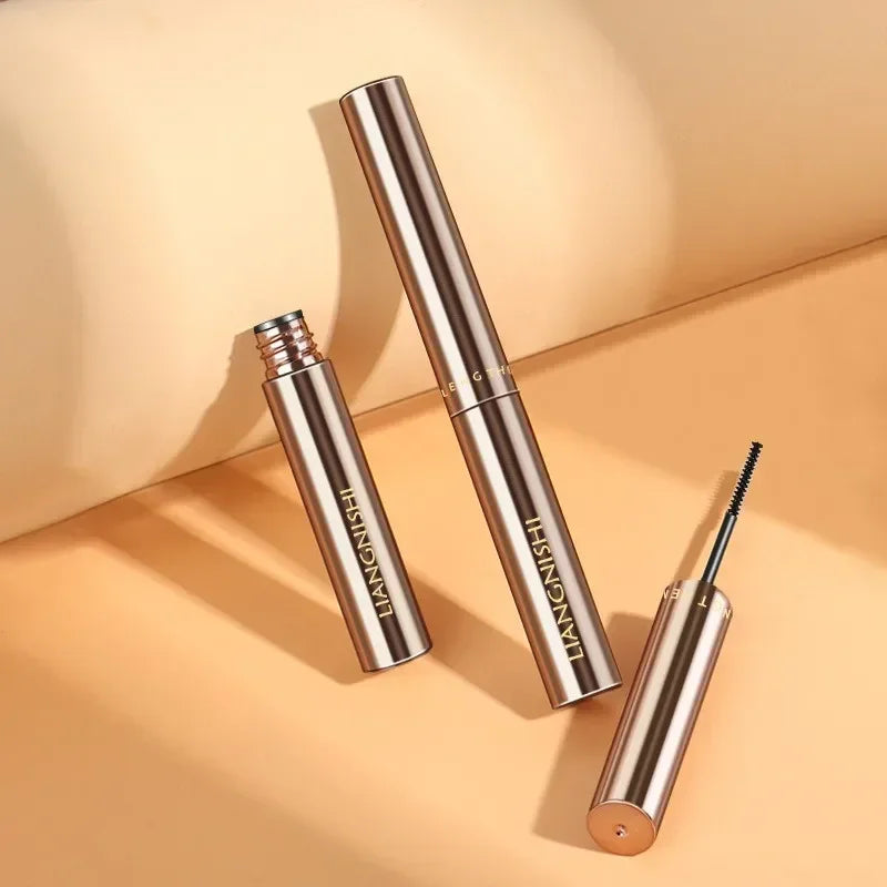 Silk Fiber Matte Mascara Makeup Ultra-Fine Brush Lengthens Eyelashes Waterproof Fast Dry Brown Black Curling Mascara Cosmetic