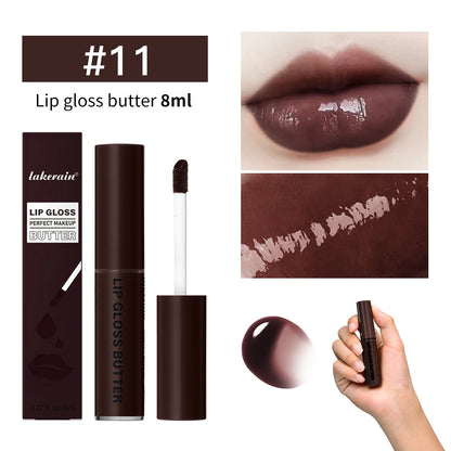 Butter Non-stick Cup Gloss Lip Gloss Moisturizing Mirror Lip Gloss Lasting Color Lip glaze Dye Lip Liquid Makeup For Women 8ml