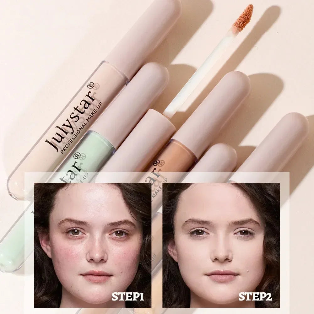 Julystar High Coverage Concealer Waterproof Moisturizing Contour Cover Face Acne Marks Concealer Sticks Long Lasting Makeup Cosmetics