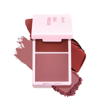 Blush Juvia's Cream Powder Matte Blush Makeup Rose Pan Long-lasting Wearing High Pigment Natural Matte Blush Duo Cosmtics