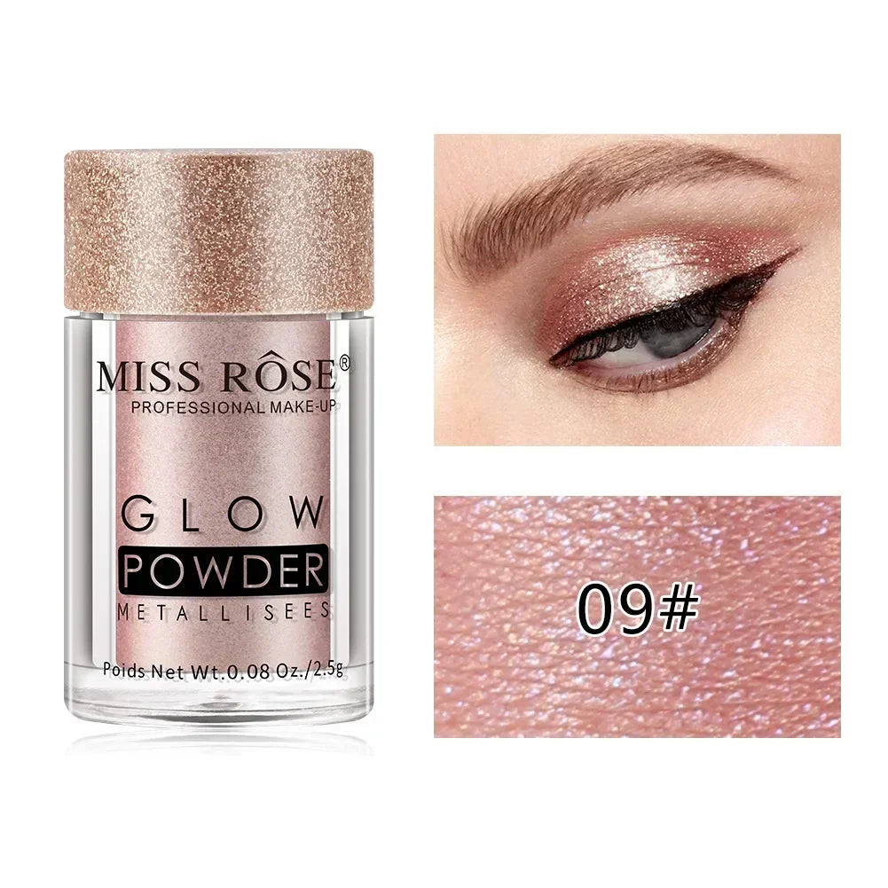 MISS ROSE Holographic Sequins Glitter Shimmer Pigment Eye Shadow Tattoo Lip Nail Body Glitter Festival Party Eye Makeup Powder