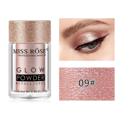MISS ROSE Holographic Sequins Glitter Shimmer Pigment Eye Shadow Tattoo Lip Nail Body Glitter Festival Party Eye Makeup Powder