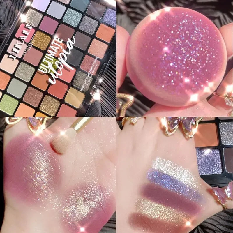 40 color Eyeshadow Palette Makeup Glitter Pearlescent Earth Color Utopia Sequin Long-Lasting Eye shadow Palette Makeup Cosmetics