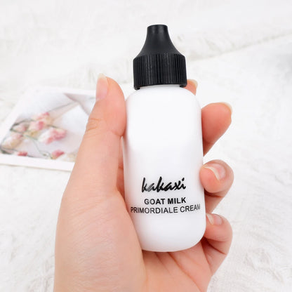 Lazy Facial Liquid Foundation Goat Milk Full Coverage Waterproof Tonal Cream Base Primer Makeup Brightening Korean Cosmetic 50ml