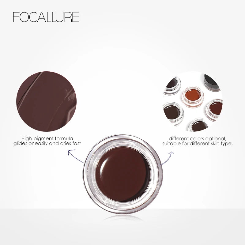 FOCALLURE Eyebrow Cream Gel Enhancers Long-lasting Waterproof Eye Brows Pomade Gel With Brushes For Women Makeup