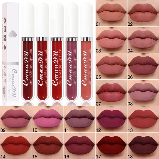 CmaaDU Lipstick Waterproof Long lasting Make-up for women Cosmetics Korean Matte lipstick