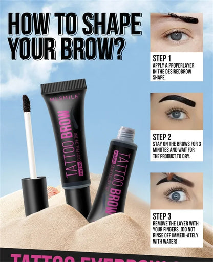 eelhoe Semi-permanent Eyebrow Cream Long Lasting Waterproof Eyebrow Gel 3 Day Peel Off Dye Tattoo Tint Tearing Eye Brow Cosmetics