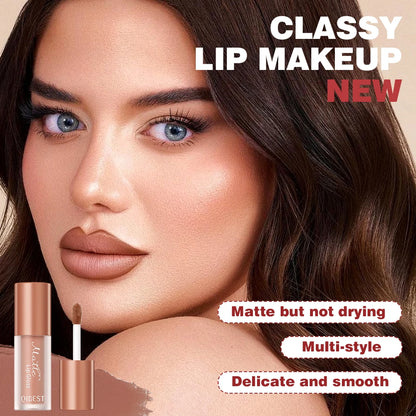 QIBEST  Colors High Quality Lip Gloss Matte Liquid Lipstick Waterproof Long-Lasting Makeup Lip Glaze Lightweight Tint Cosmetic