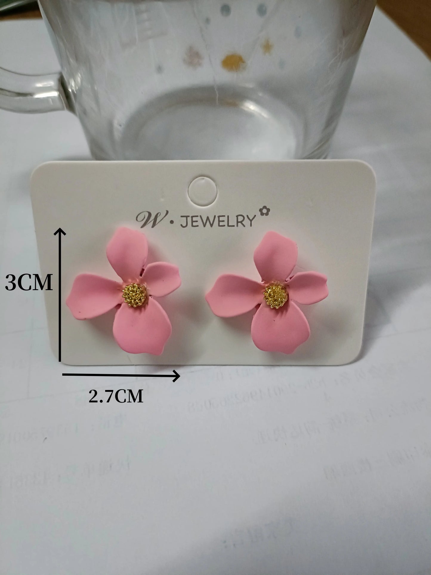 S925 Silver Needle Senior Red Petals Net Red Temperament Cute Small Flower Earrings Female Jewelry Earings Fashion Jewelry