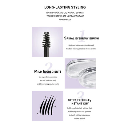 Waterproof Mascara Eye Shadows Long-lasting Fixed Eyebrow Quick-dry Hose Transparent Eye Black Korean Makeup Products