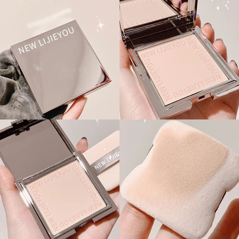 Waterproof powder with mirror, durable makeup, full face coverage, compact powder, cosmetics base