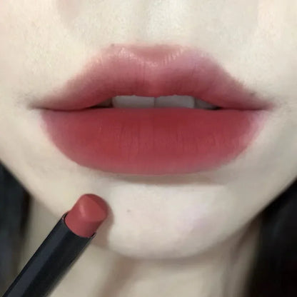 SUSU SKY Matte Lipstick Small Red Tube Matte Genuine Thin Tube Nonstick Cup Lip Glaze Slightly Tipsy Rose Wholesale Makeup