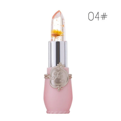 Moisturizer Lip Gloss Transparent Jelly Flower Lipstick Temperature Color Change Waterproof Makeup Lip Balm Cosmetic Makeup Tool